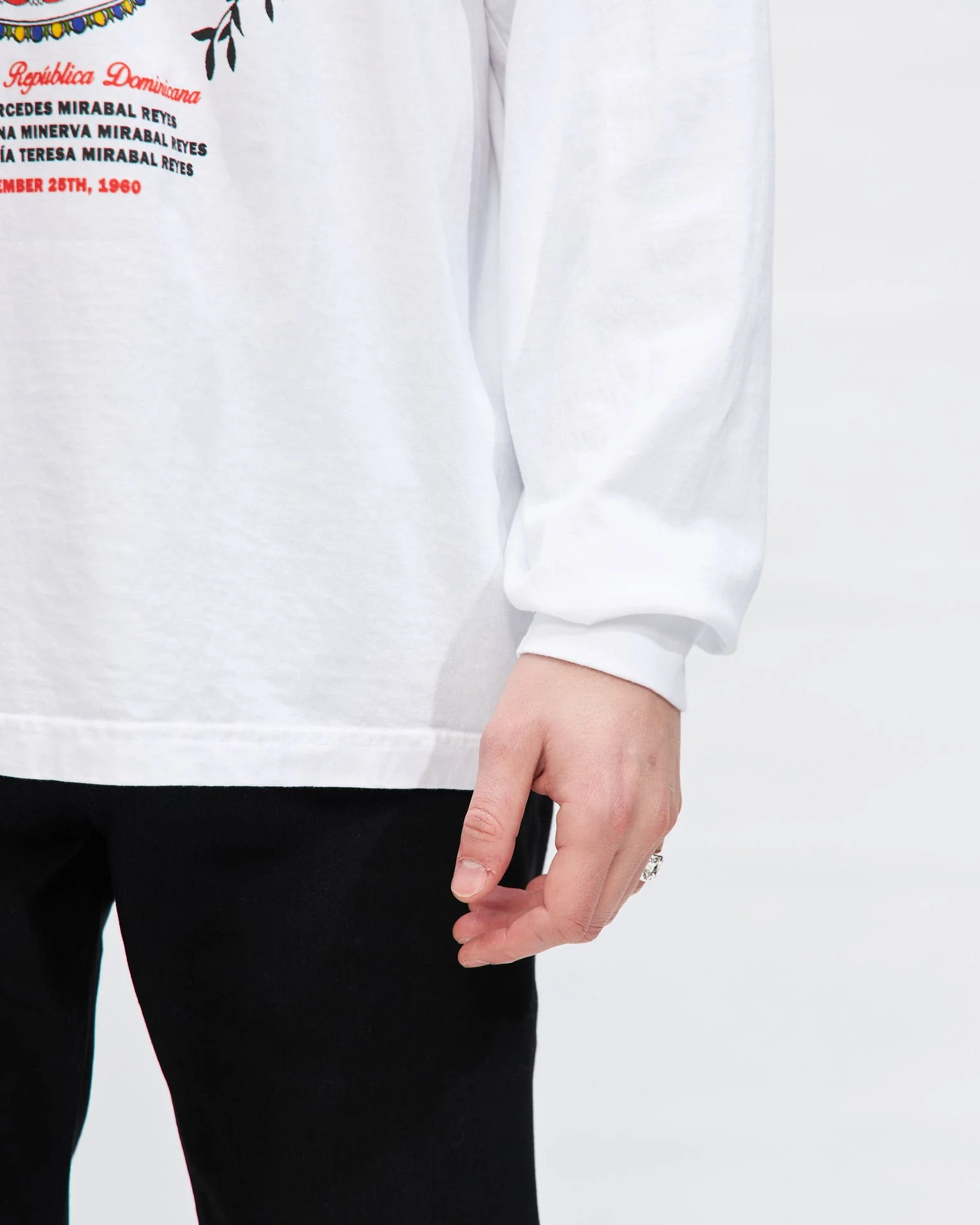 Maribel Sisters Longsleeve Tee in White - Image 3