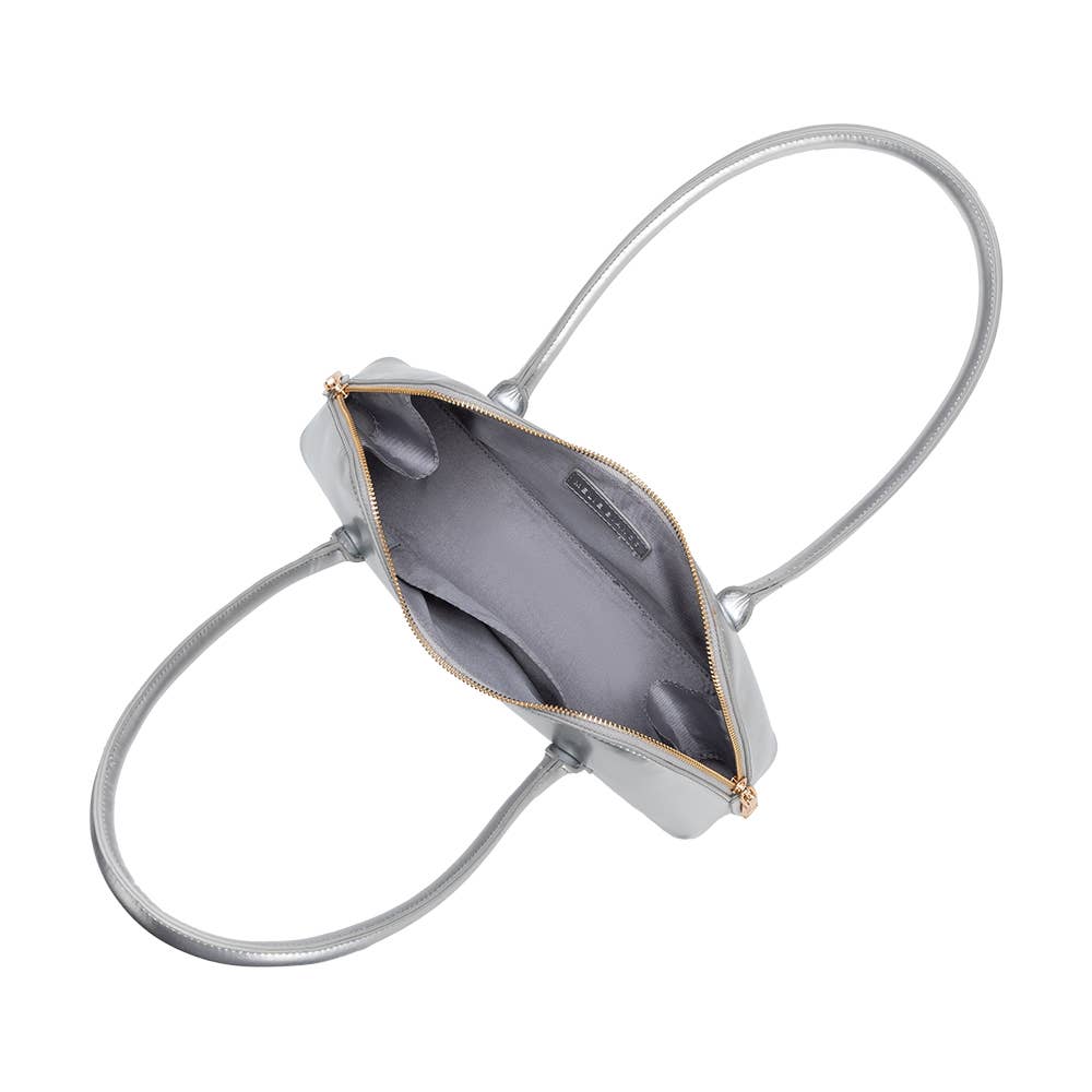 Dakota Silver Recycled Vegan Leather Shoulder Bag - Image 5