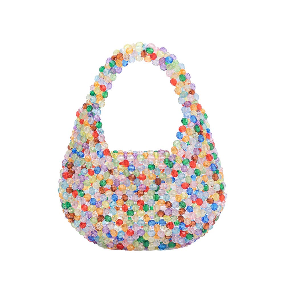 Rainbow Mini Multi Beaded Crossbody Bag