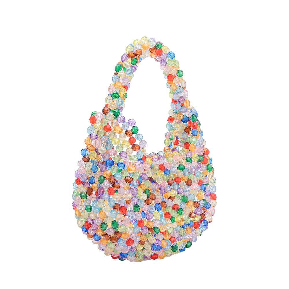 Rainbow Mini Multi Beaded Crossbody Bag - Image 2