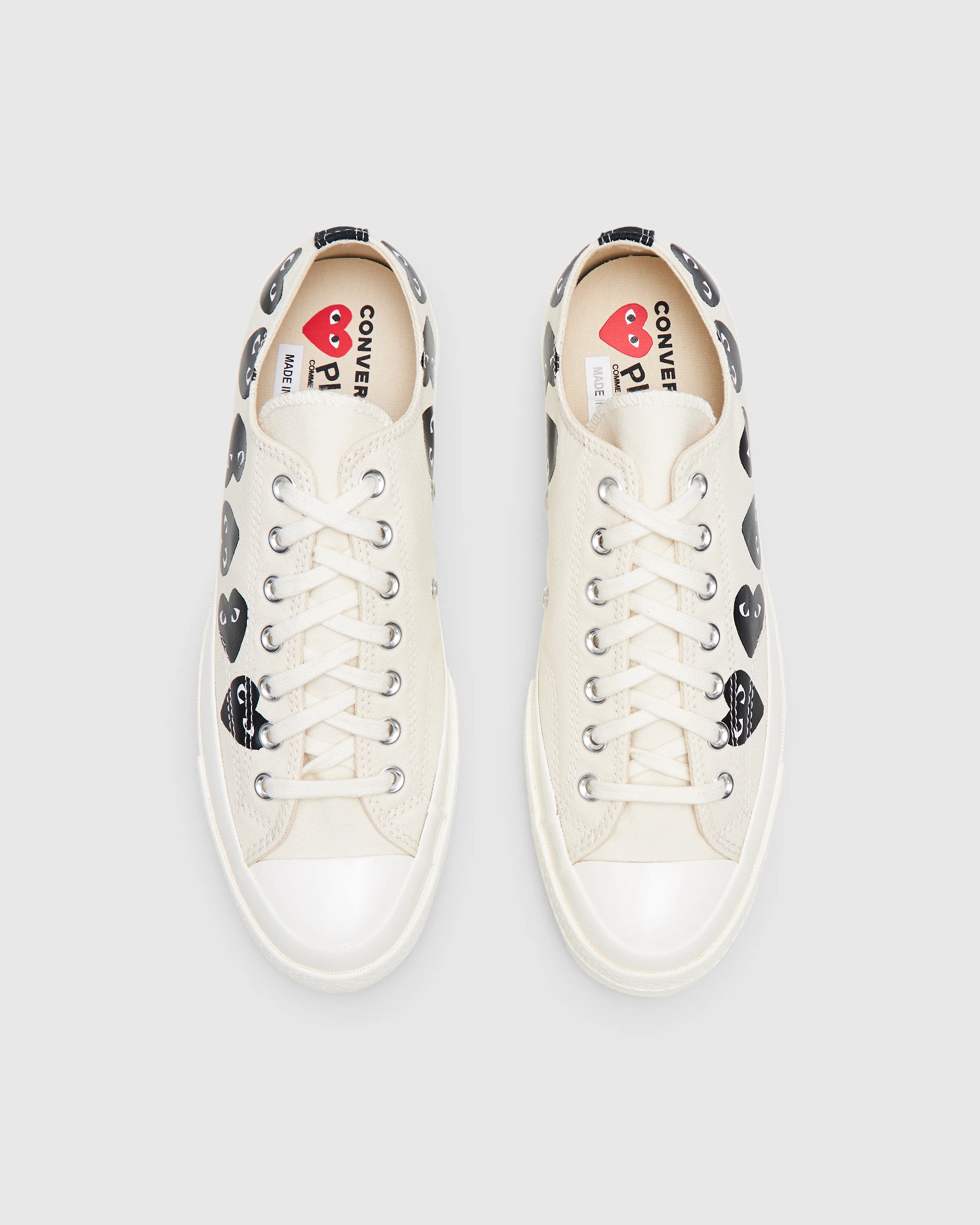 Multi Black Heart Chuck Taylor All Star '70 Low in White - Image 3