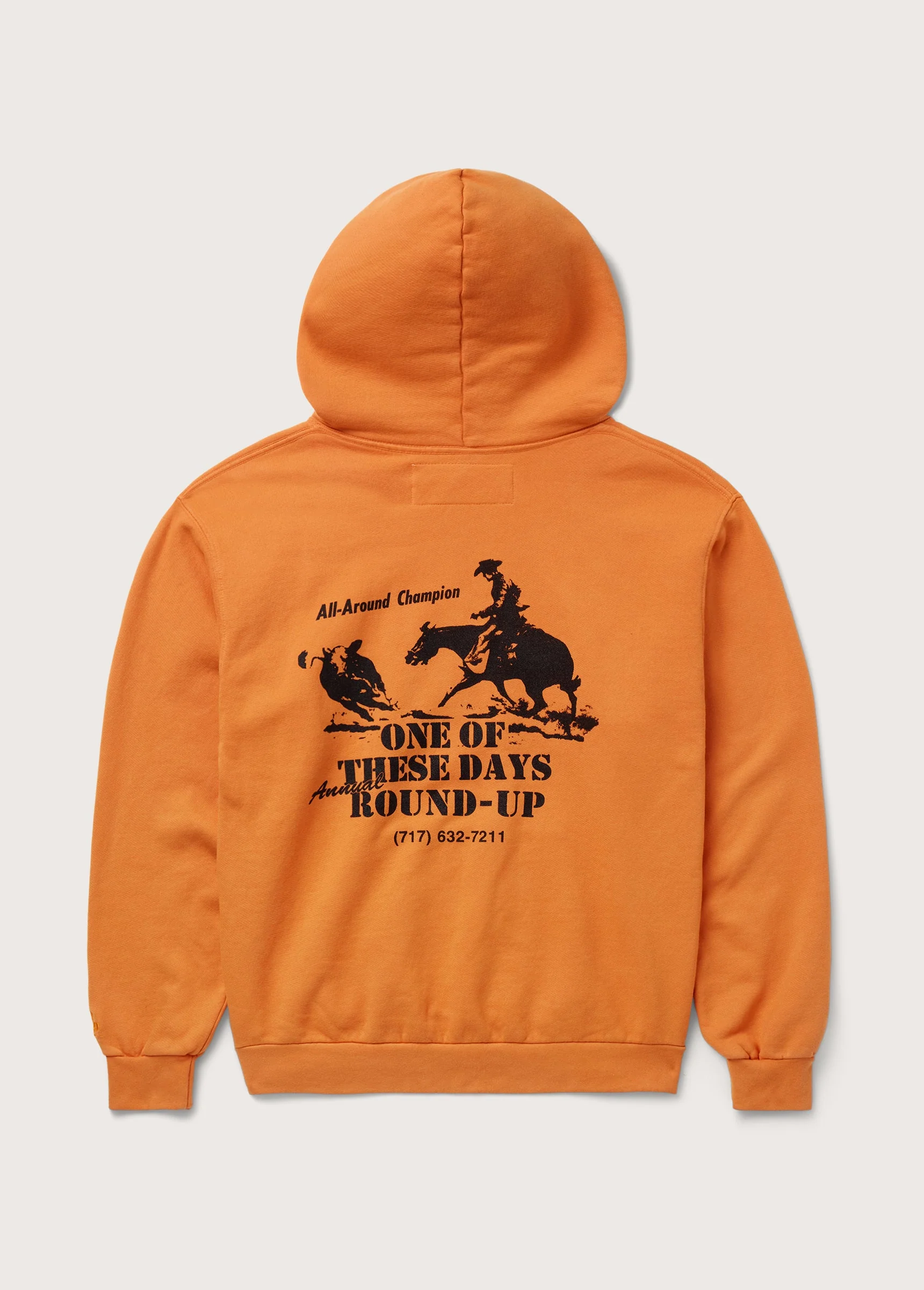 Round Up Hooded Sweatshirt in Orange - Image 4