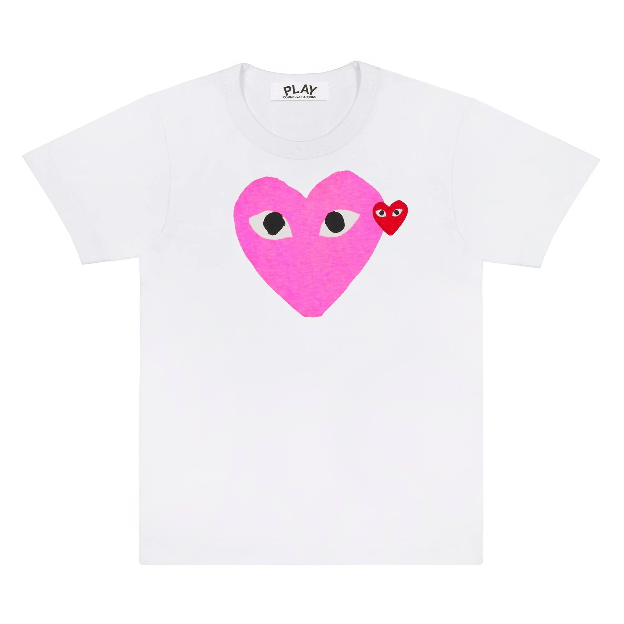 Pink Heart T-Shirt in White - Image 3