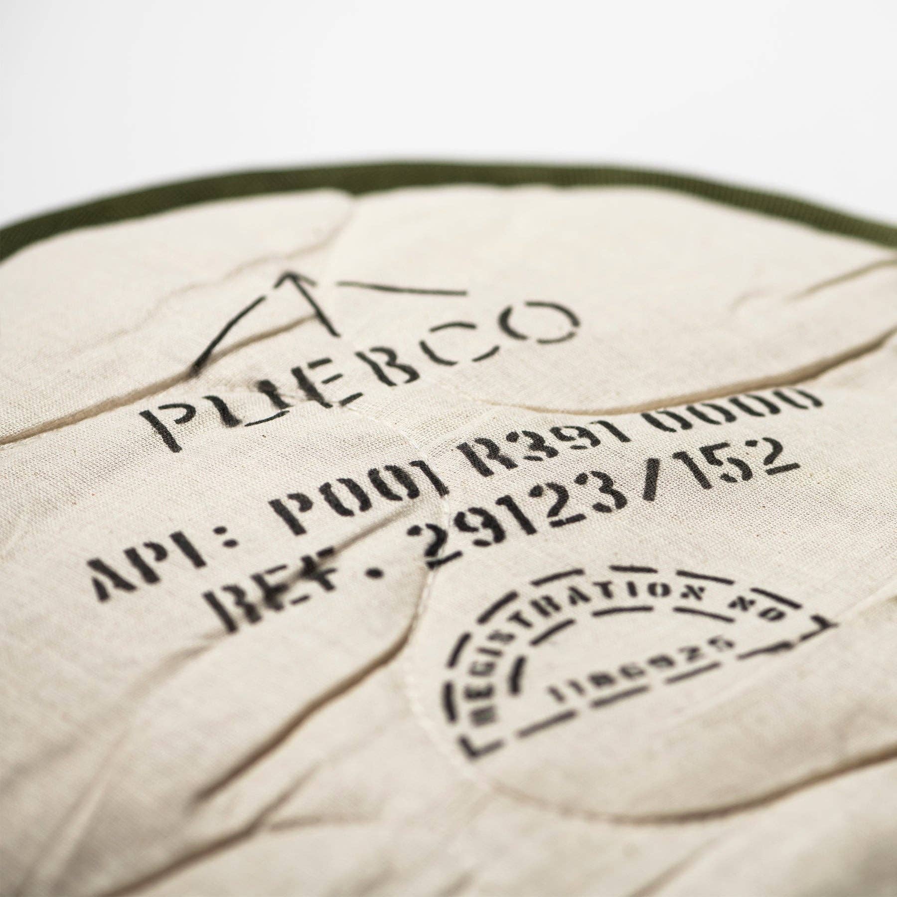 Quilted Olive Seat Cushion For Stool - Image 3