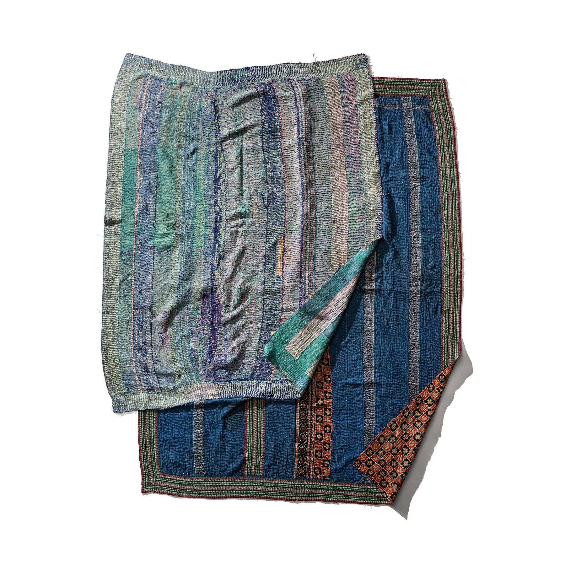 Vintage Kantha Quilt Pet Bed W/Cushion - Image 5
