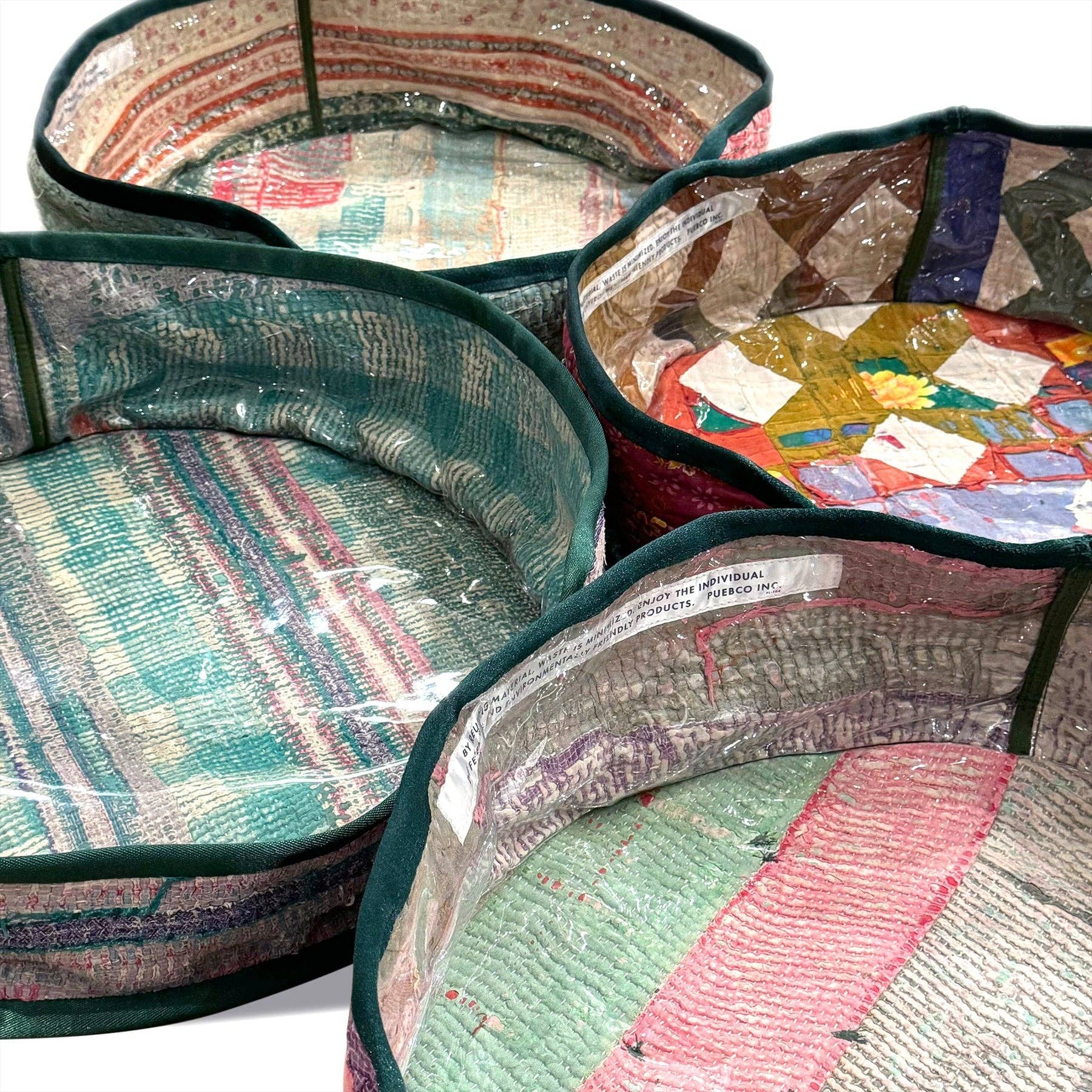 Vintage Kantha Quilt Pet Bed W/Cushion - Image 6