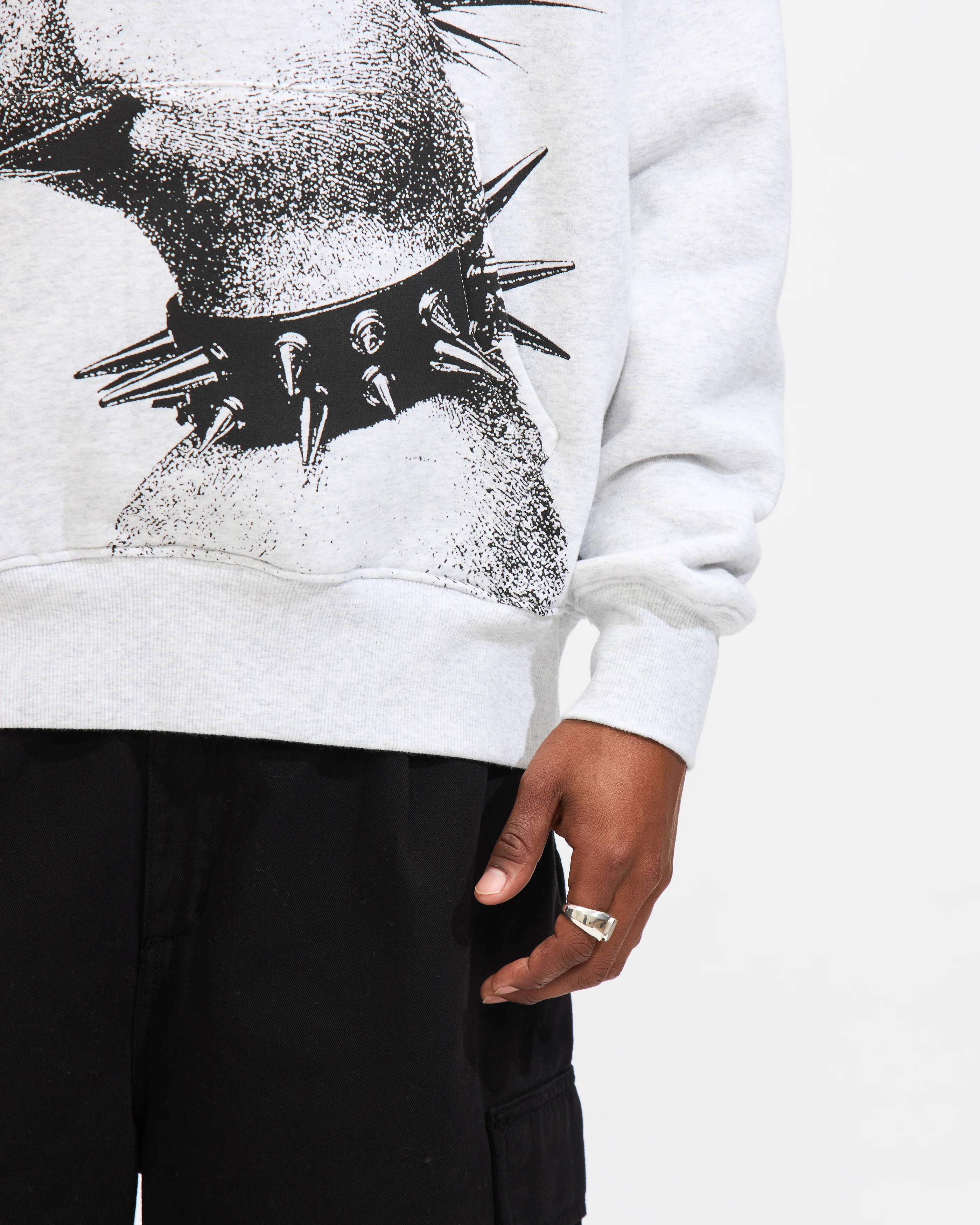 Punk Duck Hoodie in Grey - Image 4