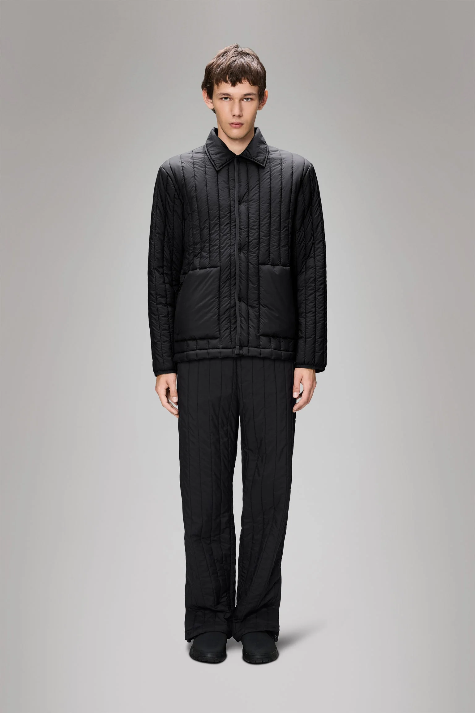 Banja Liner Overshirt in Black - Image 2