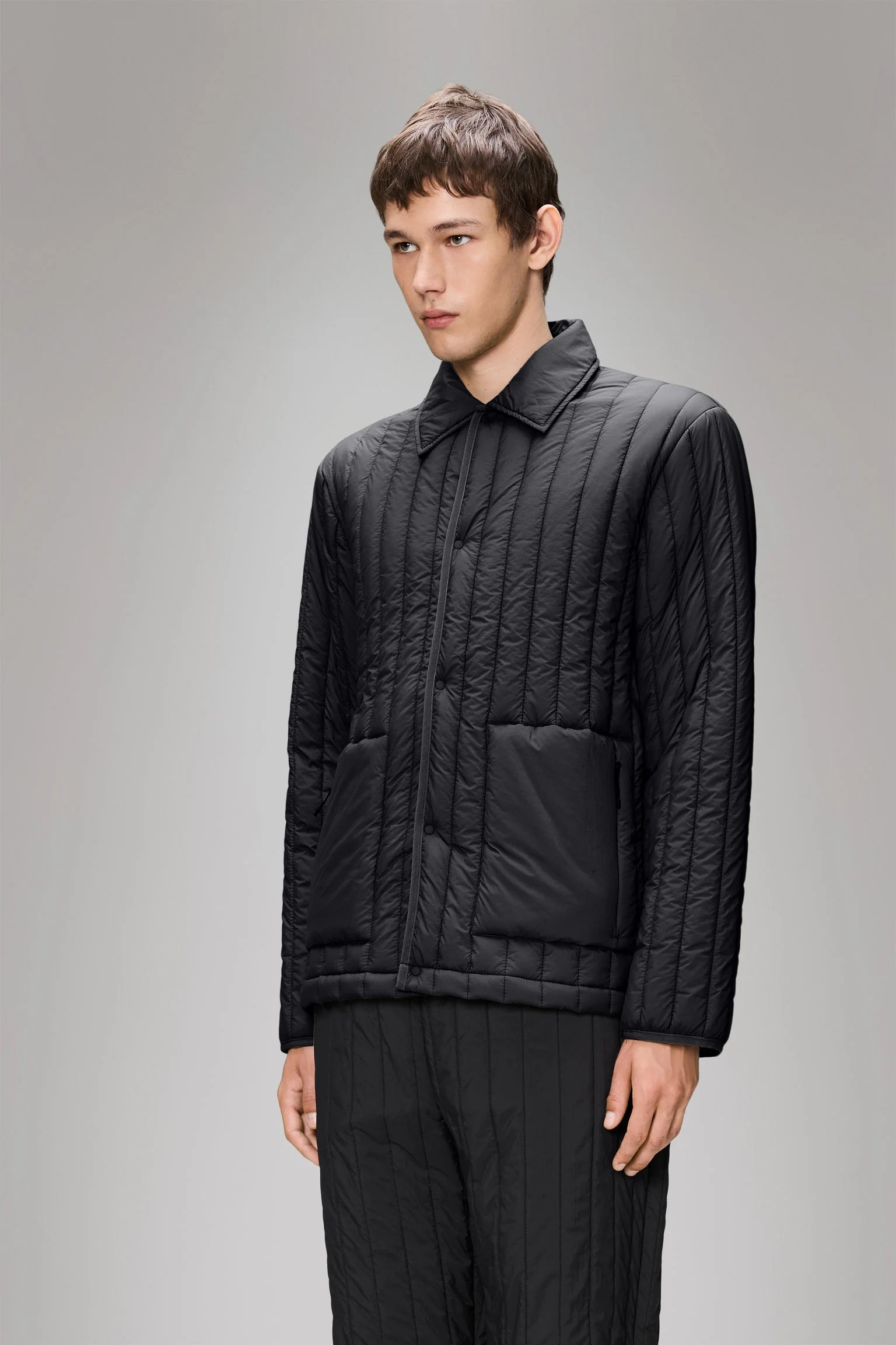 Banja Liner Overshirt in Black - Image 4