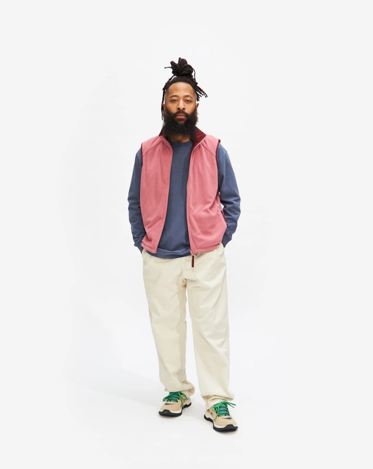 Reversible Safari Vest in Fired Brick/ Mesa Rose - Image 7