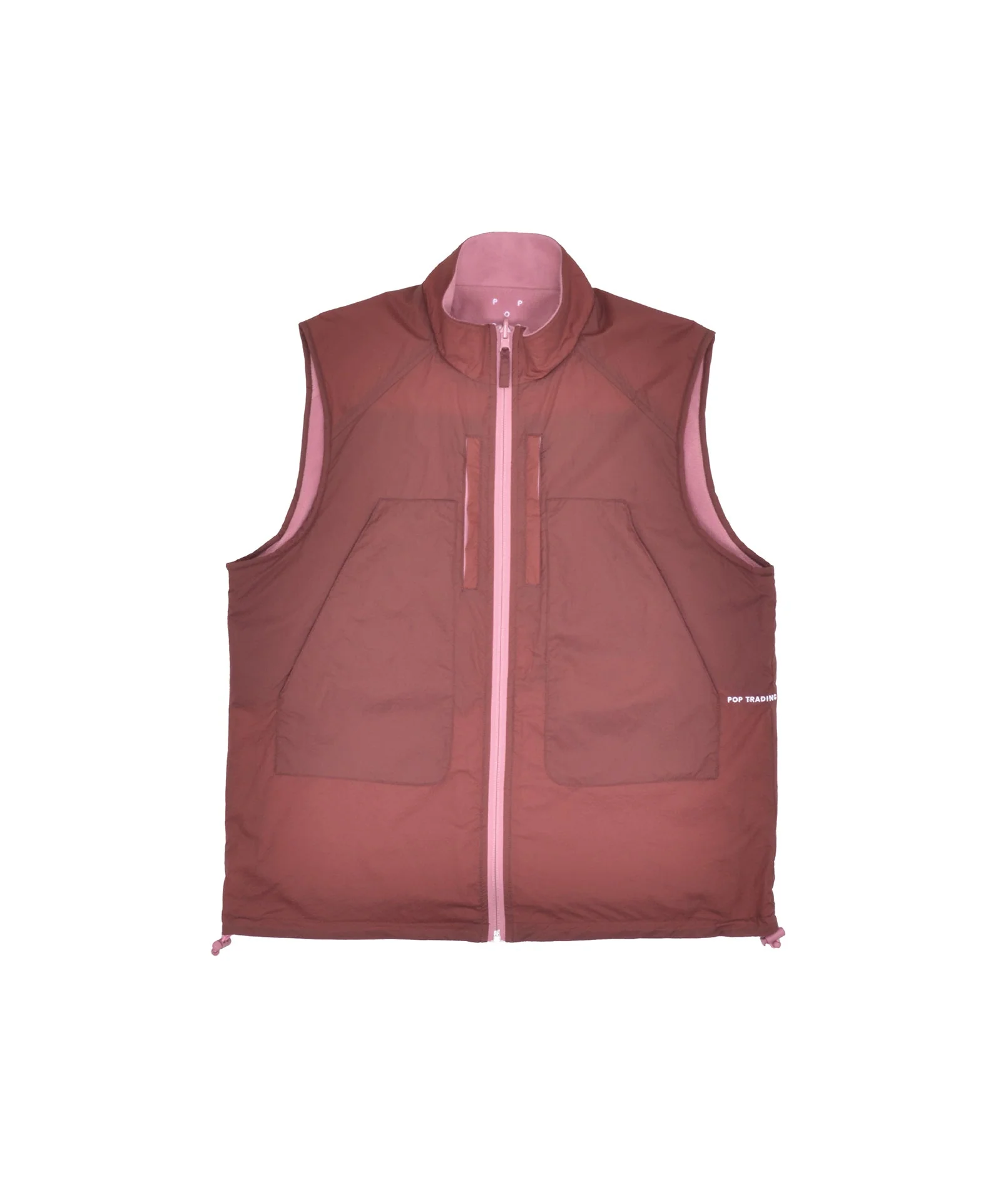 Reversible Safari Vest in Fired Brick/ Mesa Rose - Image 8