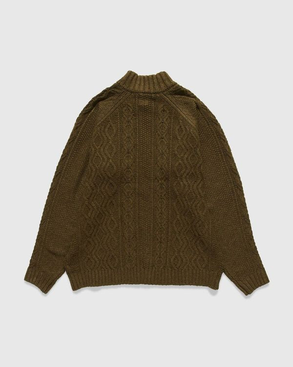 Santiago Zip Cardigan in Green - Image 5