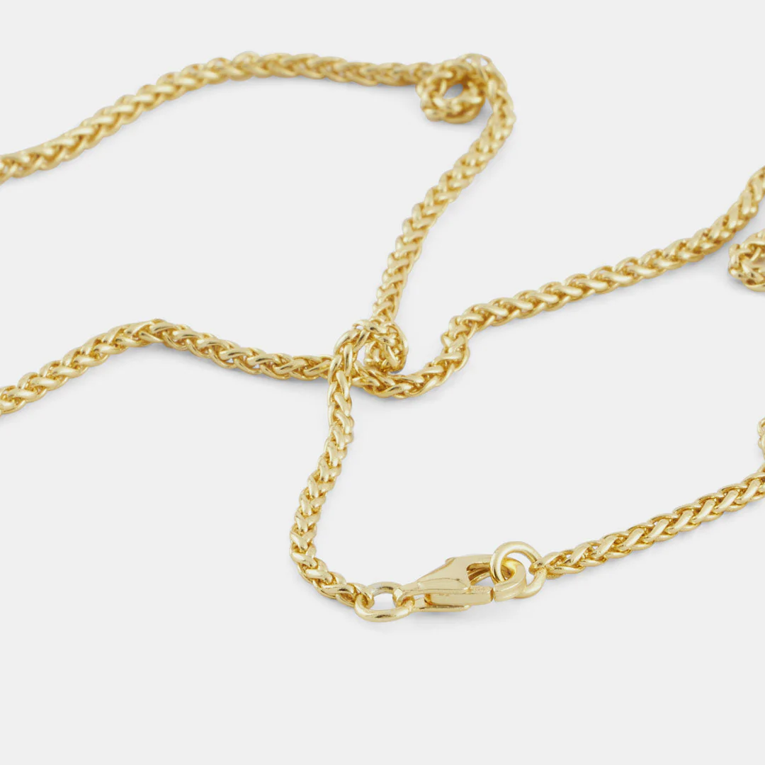 Gold Wheat Chain Necklace - Image 3