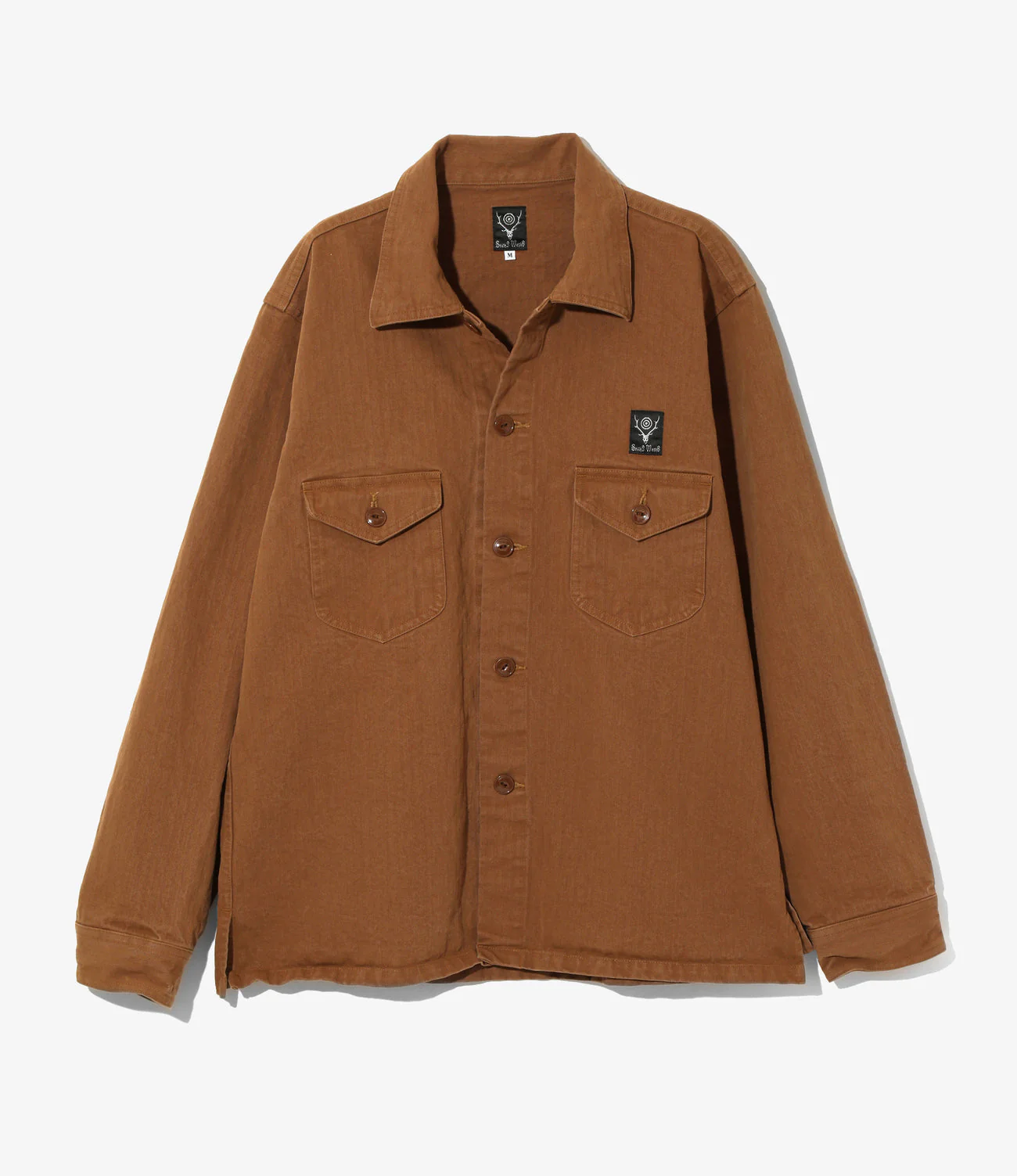Smokey Shirt Cotton Herringbone in Brown