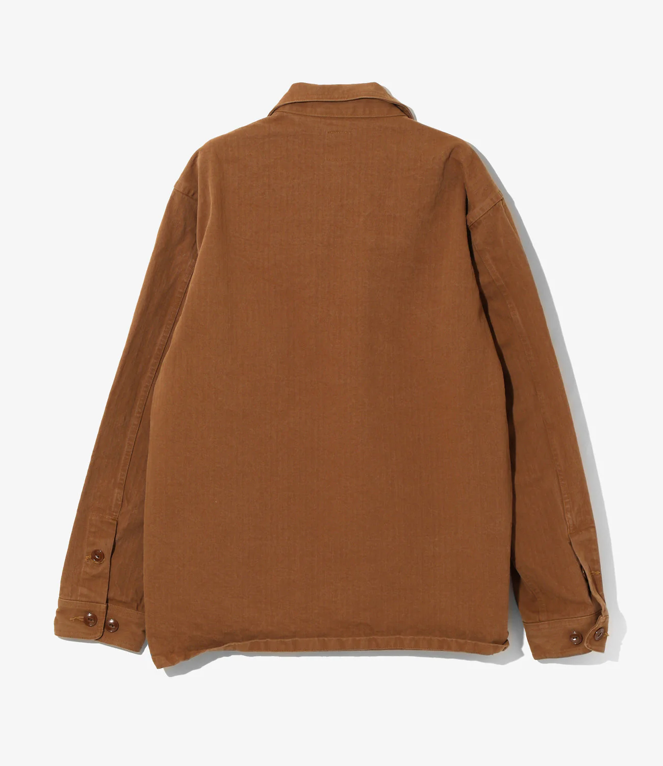 Smokey Shirt Cotton Herringbone in Brown - Image 4