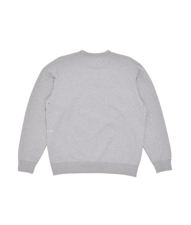St Annen Crest Crewneck in Heather Grey - Image 8
