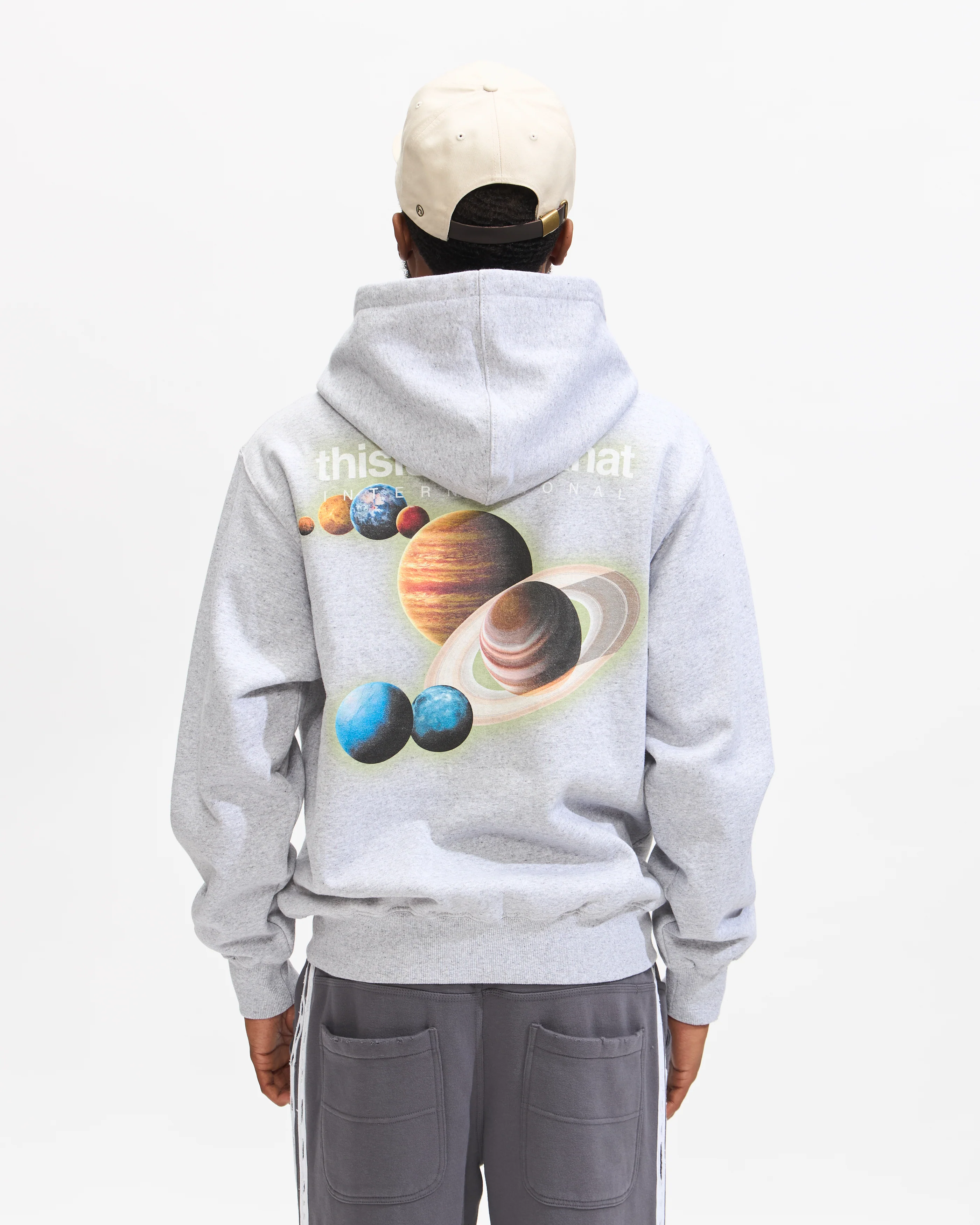 Solar System Hoodie in Heather Grey - Image 3