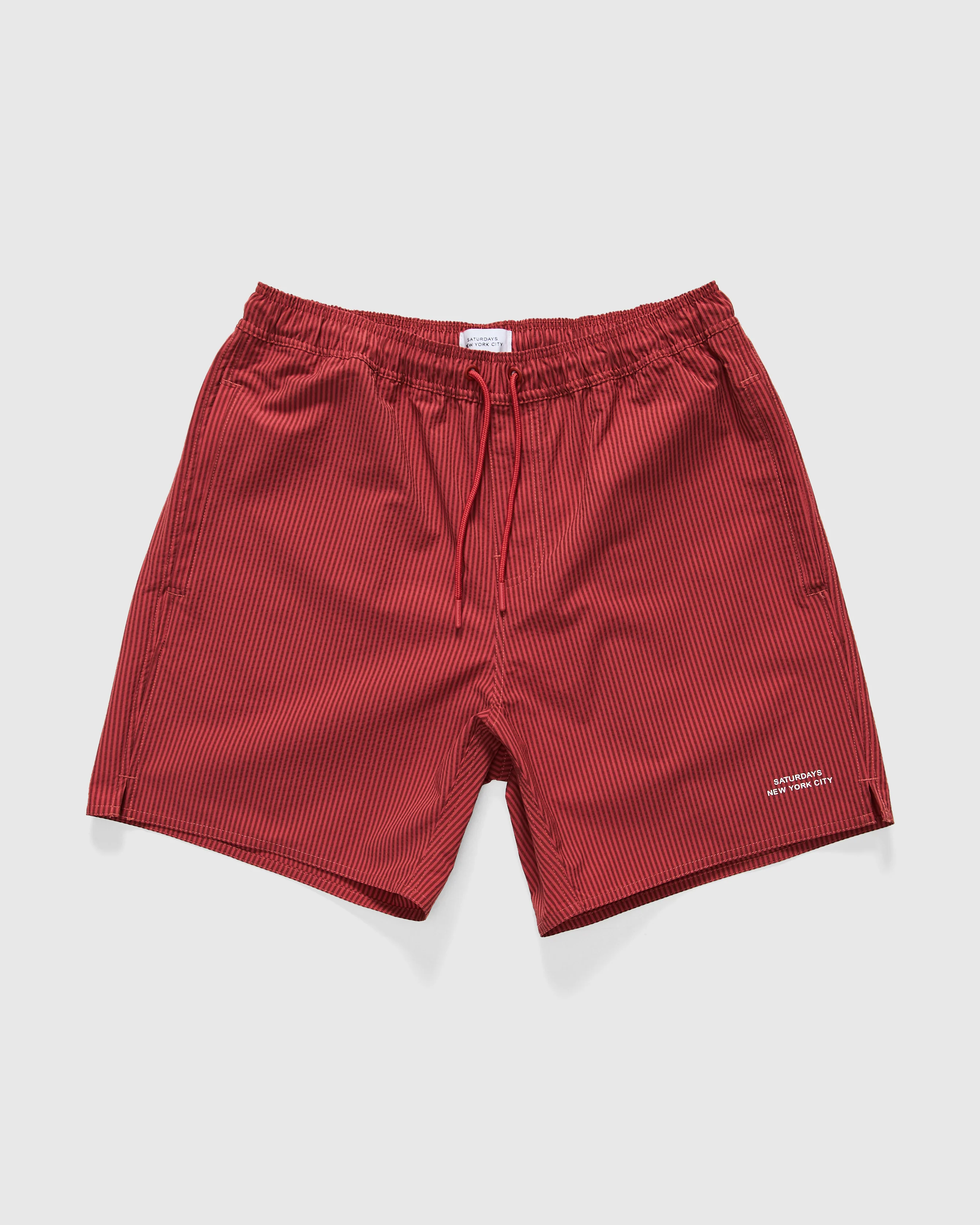 Timothy Seersucker Swim Short in Mineral Red - Image 4
