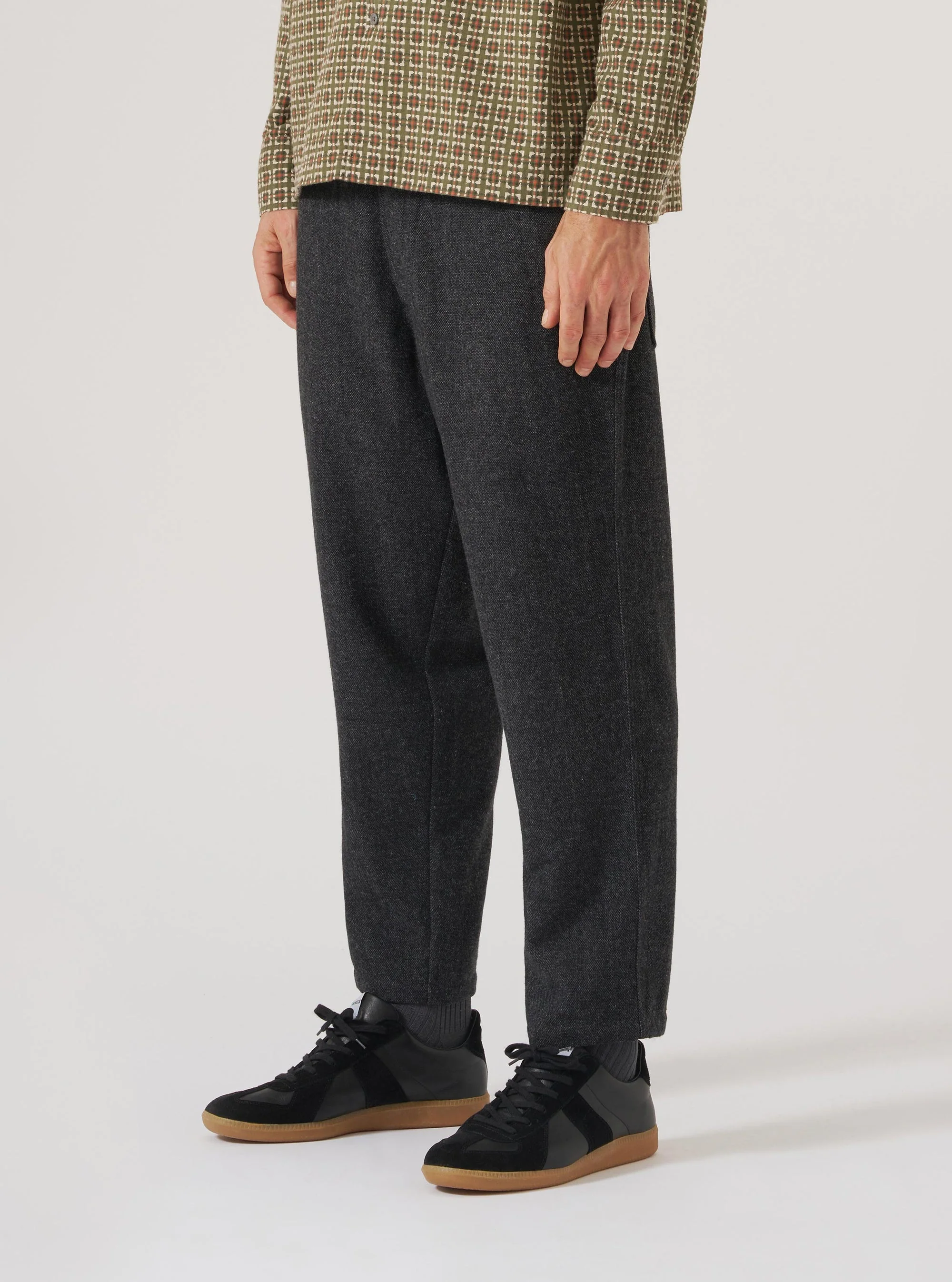 Anders Wool Upcycled Hi Water Trouser in Grey - Image 2