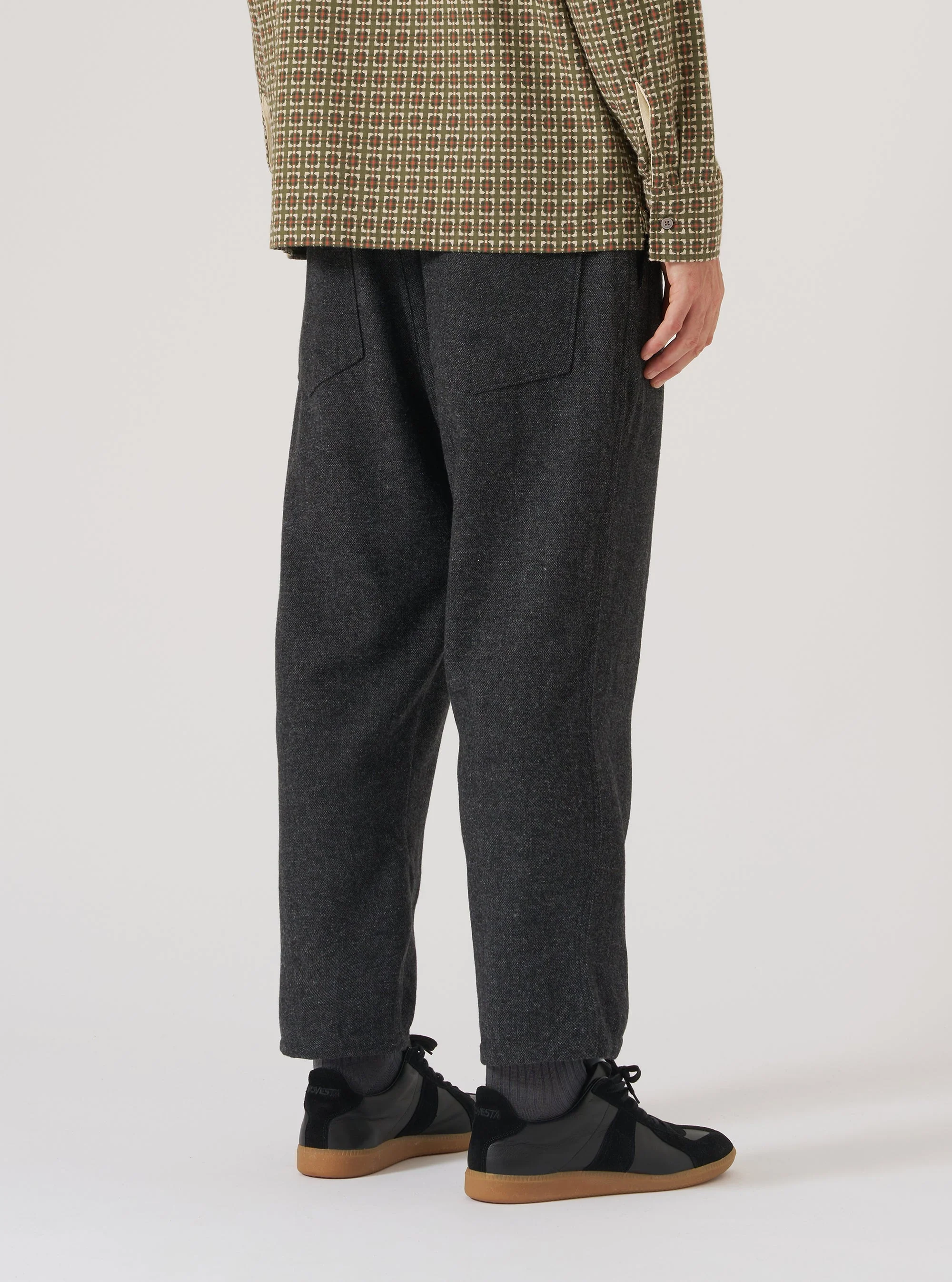 Anders Wool Upcycled Hi Water Trouser in Grey - Image 3