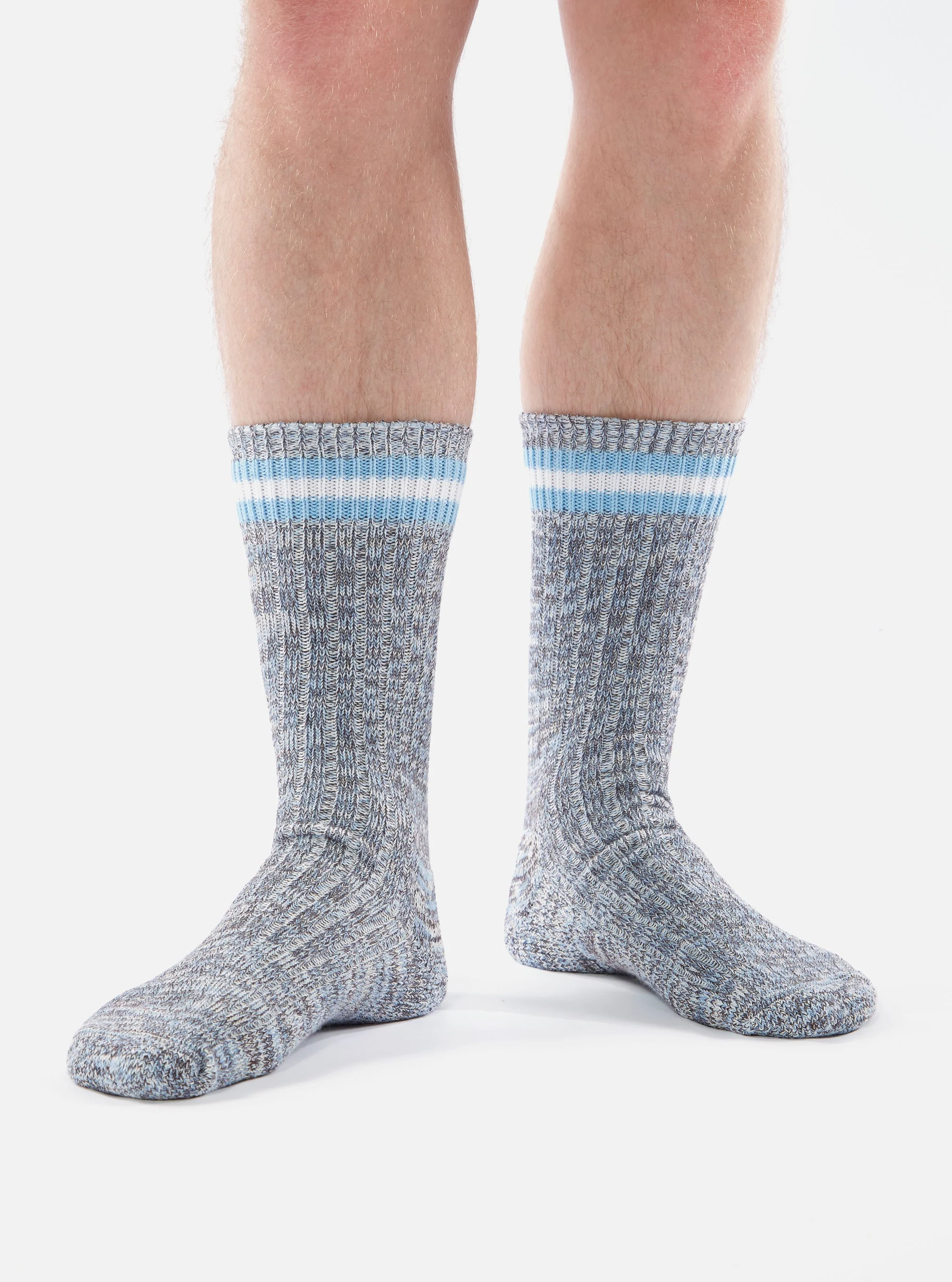 Everyday Stripe Sock in Cornish Blue - Image 3