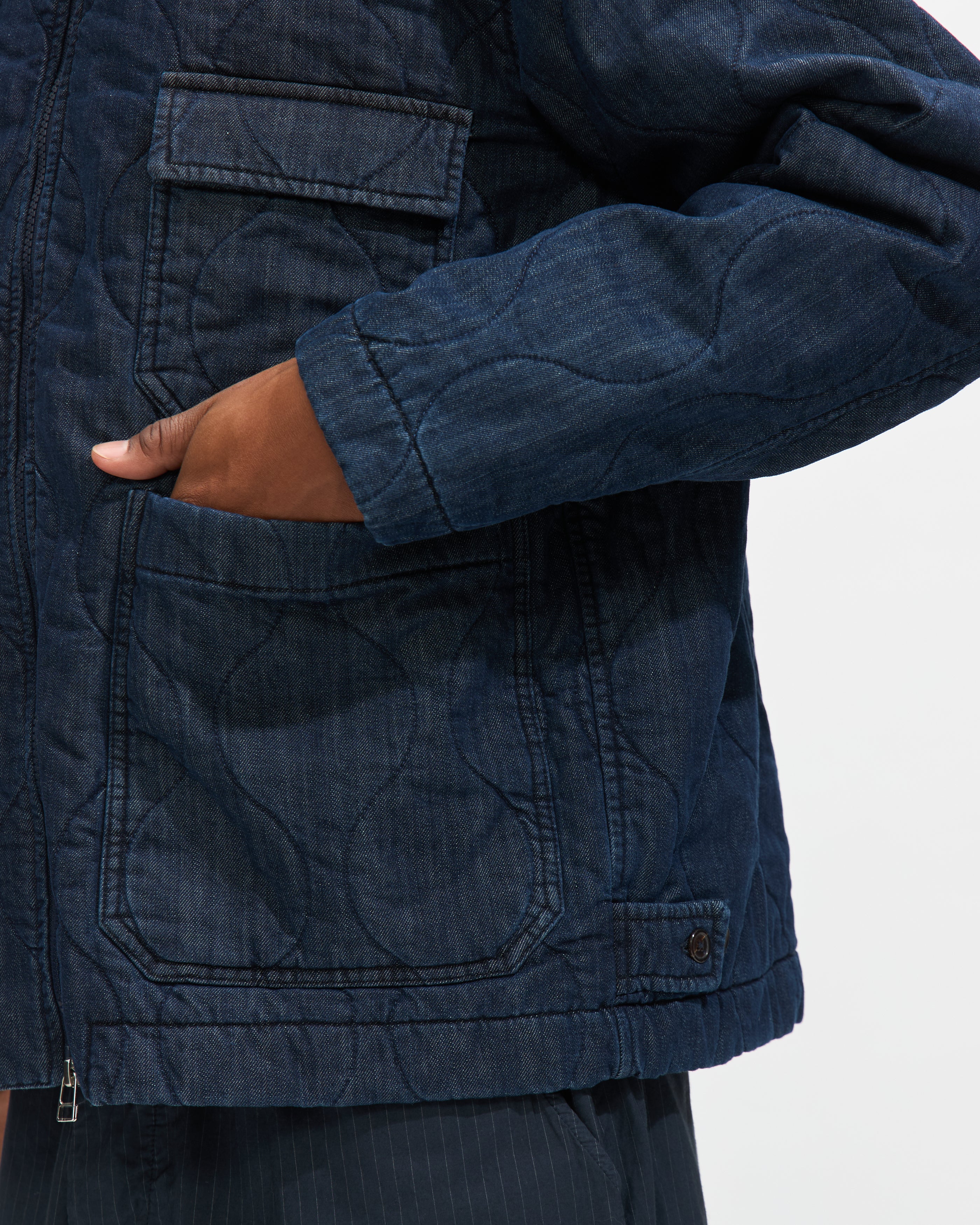 Gower Jacket in Indigo Quilt Denim - Image 6