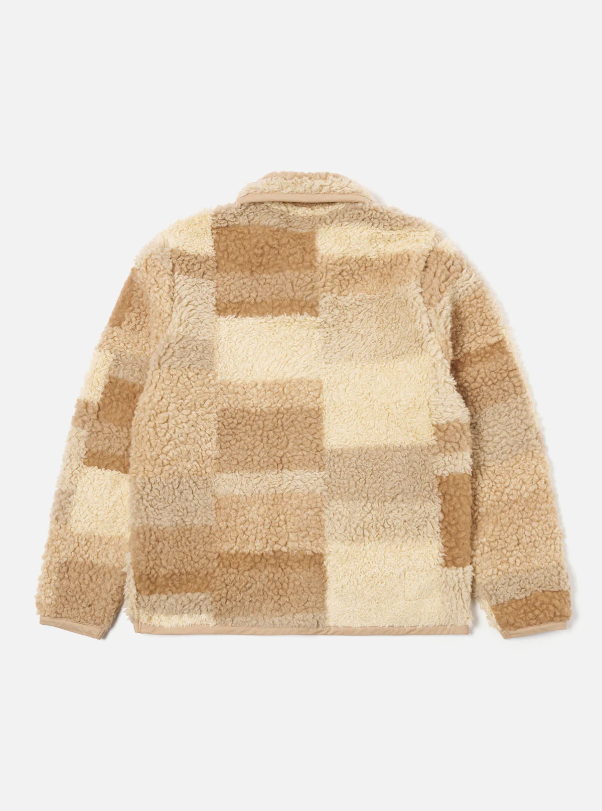 Lancaster Jacket in Sand Patchwork Fleece - Image 9