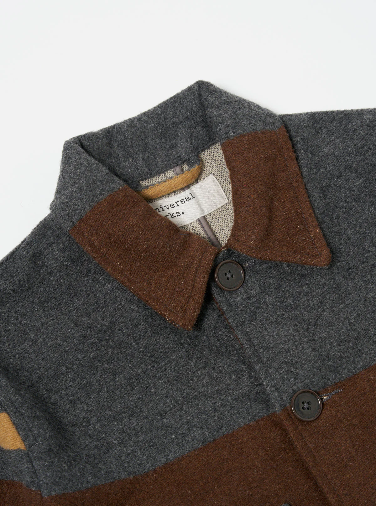 Merchant Jacket in Charcoal Stripe Blanket Wool Mix - Image 7