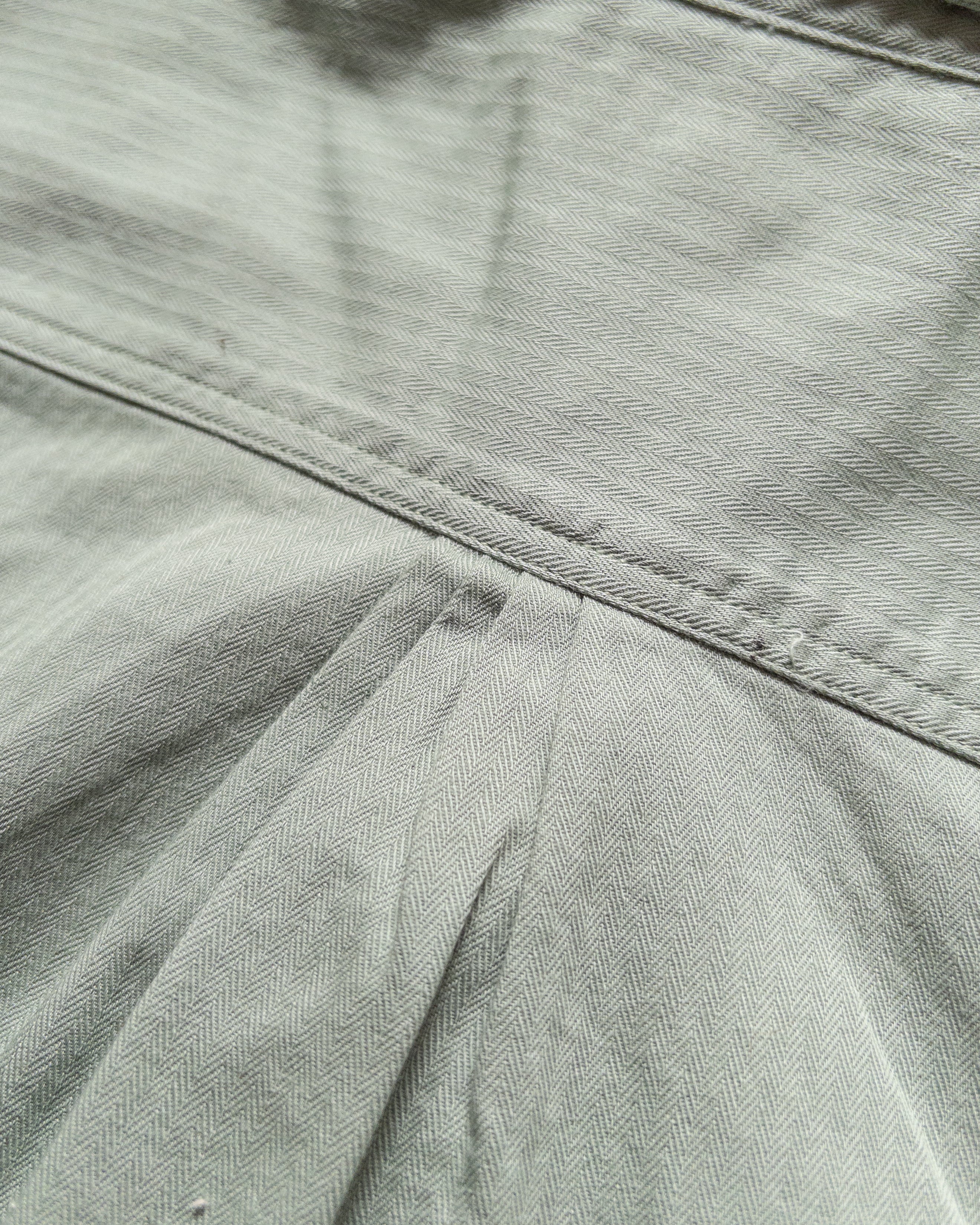 Cotton HBT Officers Shirt in Sage - Image 5