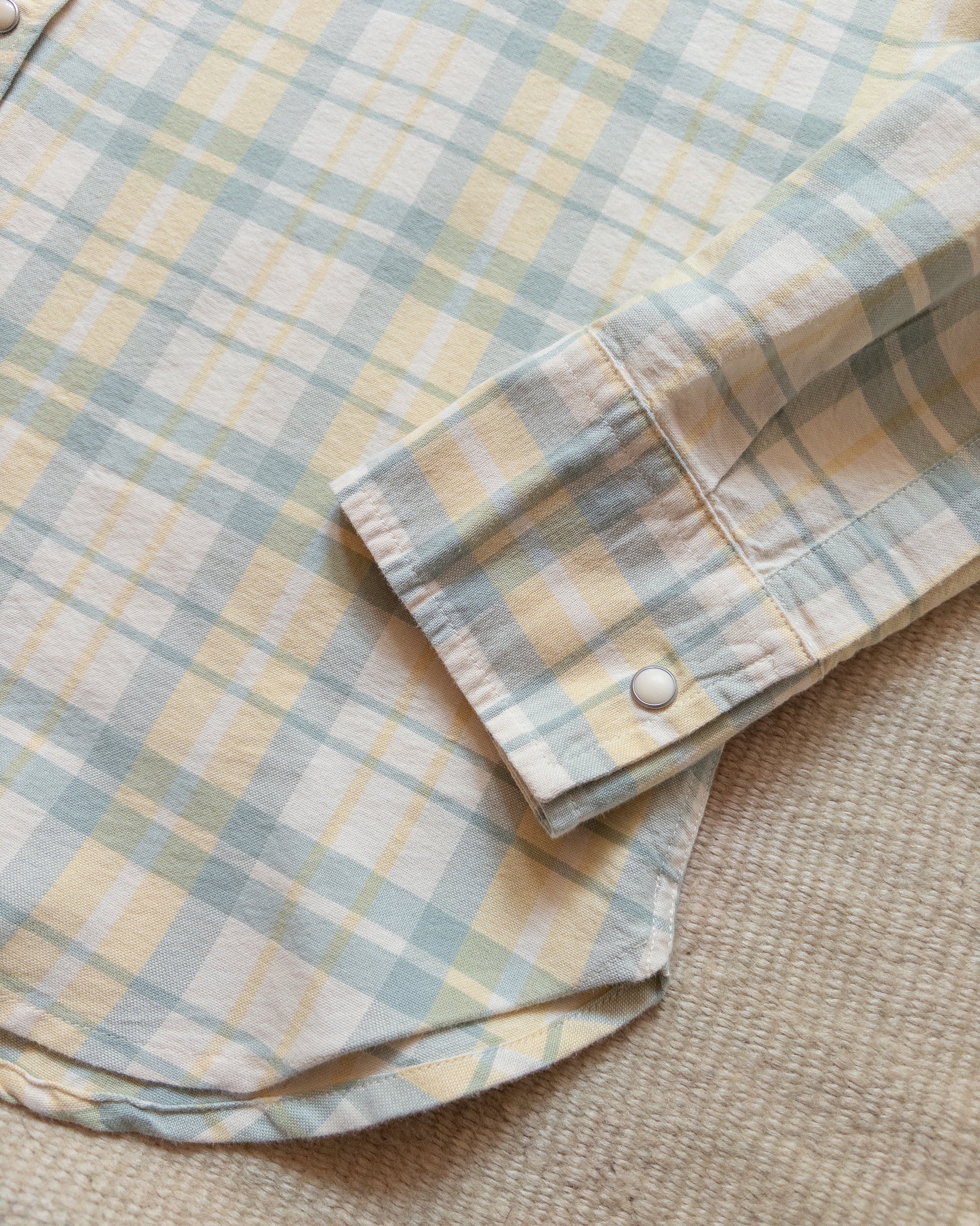 Oxford Cloth Pearlsnap Shirt in Sunflower Plaid - Image 3