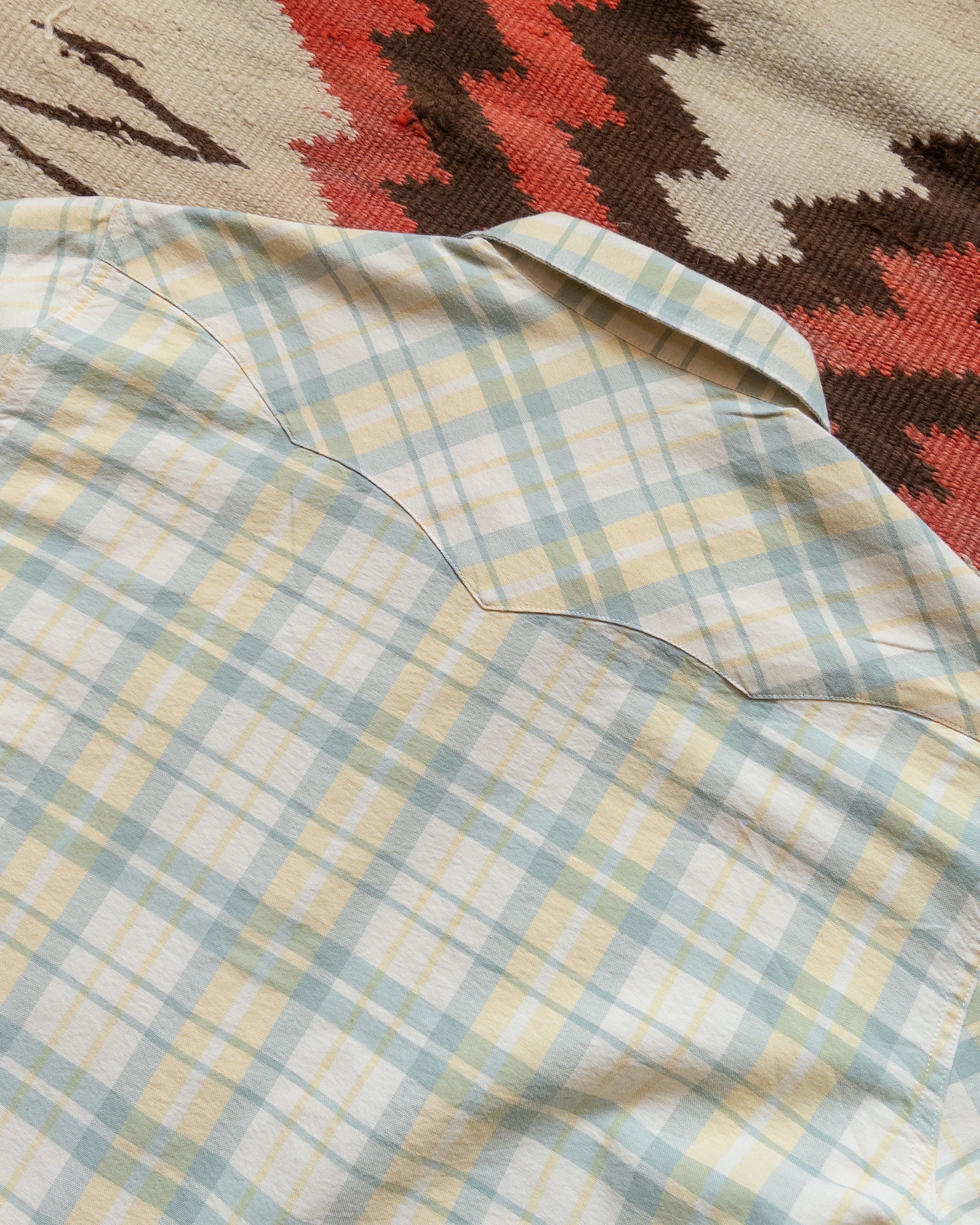 Oxford Cloth Pearlsnap Shirt in Sunflower Plaid - Image 4